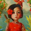 Asian Little Girl Paint by numbers