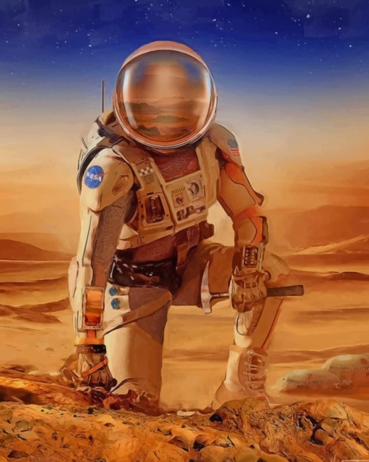 Astronaut On Mars paint by numbers