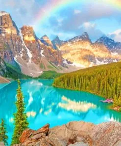 Banff National Park Lake paint by numbers
