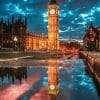 Big Ben Water Reflection Paint By Numbers