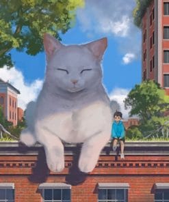 Giant Cat And Kid Paint By Numbers