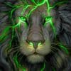Green Lightning Lion Paint By Numbers