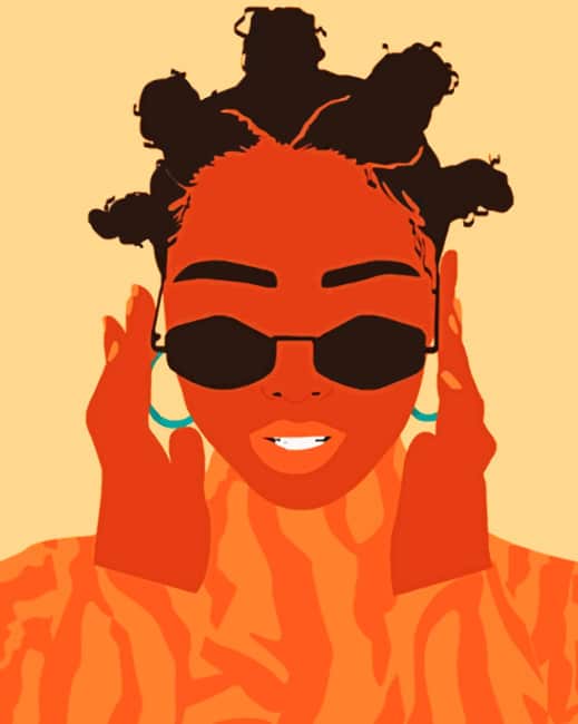 Stylish African Girl Paint By Numbers