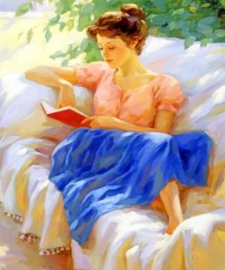 Lady Reading Book Paint By Numbers