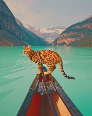 Bengal Cat In Banff National Park Paint by numbers