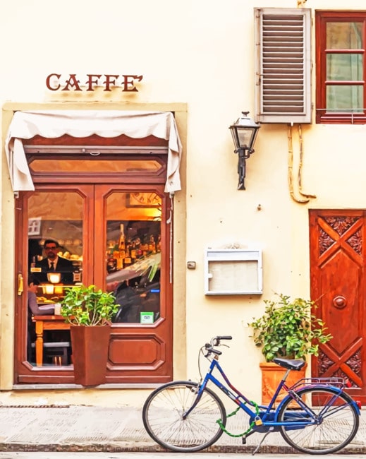Coffee Shop In Italy Paint by numbers