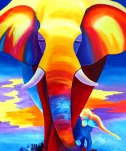 Colorful Elephant Paint By Numbers