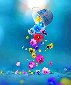 Flowers Cup Paint By Numbers