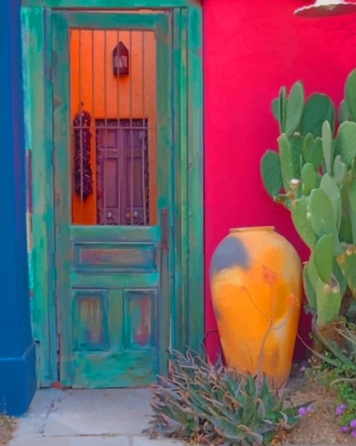 Artistic Colorful Door - Paint By Number - Painting By Numbers