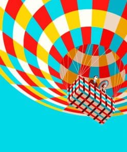 Colorful Hot Air Balloon Paint By Numbers
