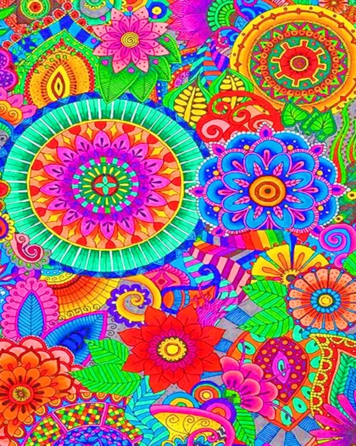 Colorful Mandalas Paint By Numbers