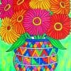 Colorful Flowers Vase Paint By Numbers