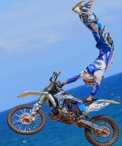 Flying Motocross paint by numbers