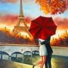 Couple In Paris France Paint By Numbers