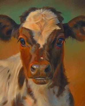 Brown And White Cow Paint By Numbers