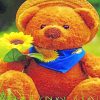 Cute Brown Teddy Bear paint by numbers
