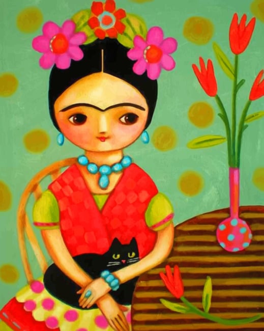 Friday Kahlo  Paint-by-Number Kit for Adults — Elle Crée (she creates)
