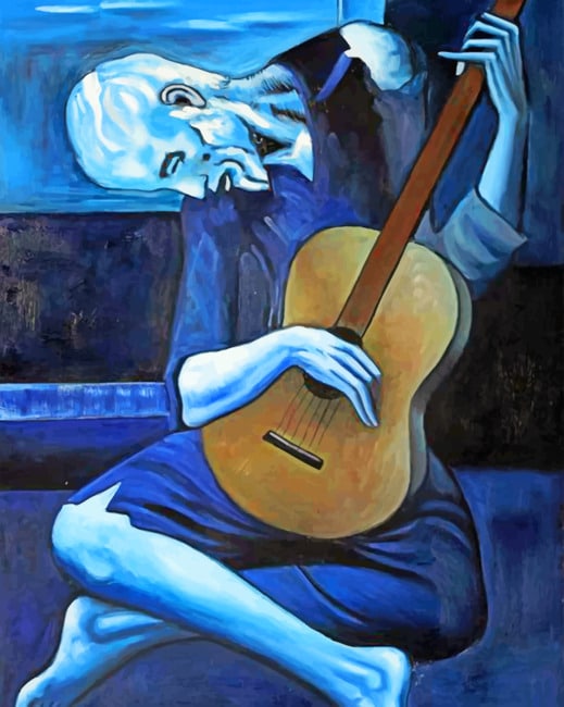 The Old Guitarist Paint By Numbers