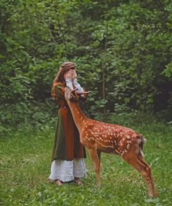 Deer And Girl Photography paint by numbers