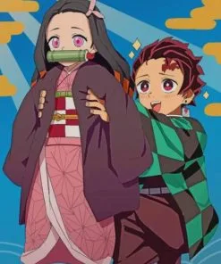 Tanjiro And Nezuko Paint By Numbers