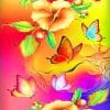 Flowers And Butterflies Paint By Numbers