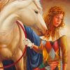 Girl And Horse paint by numbers