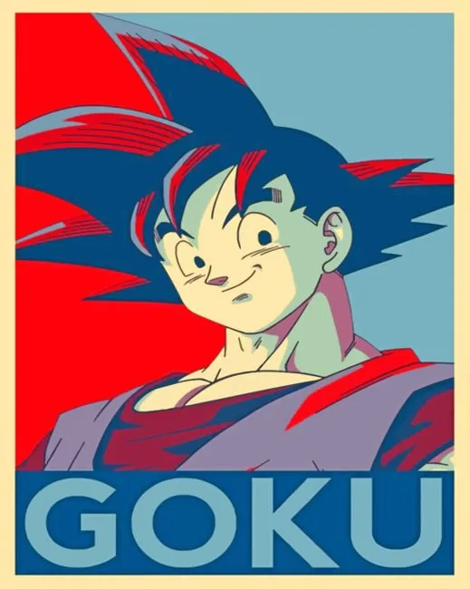 Goku Poster Paint By Numbers