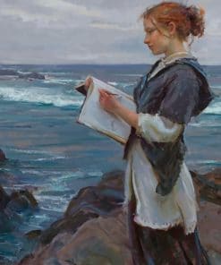 Girl Reading Book Paint By Numbers