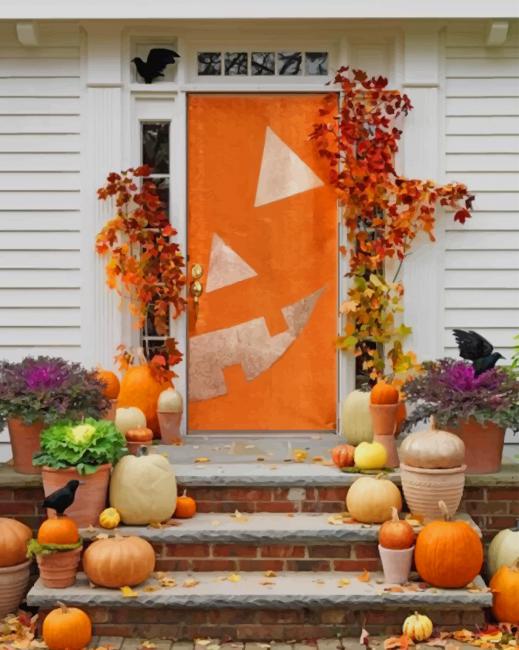 Halloween Door NEW Paint By Numbers - Numeral Paint Kit