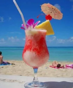 Miami Vice Cocktail Paint By Numbers