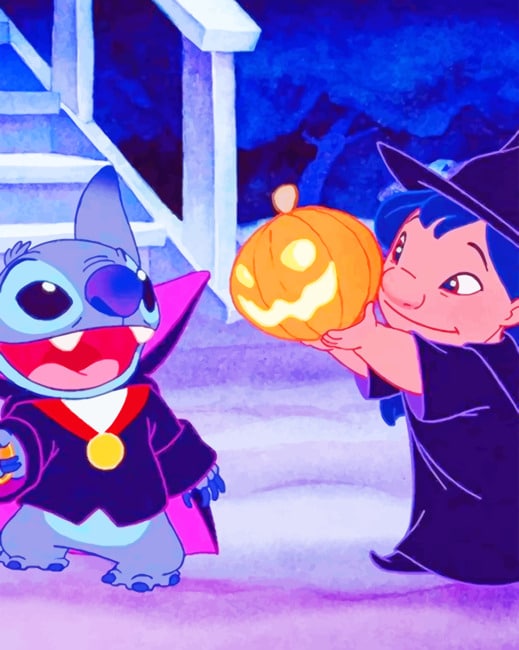 Lilo And Stitch Halloween NEW Paint By Numbers - Numeral Paint Kit