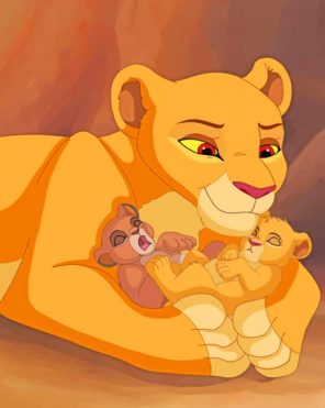 Lion King Cubs paint by numbers
