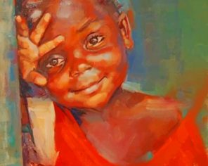 Little African Boy Paint By Numbers