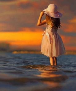 Little Girl In Beach Paint By Numbers