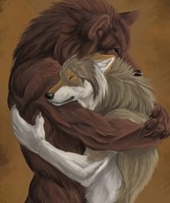 Werewolves Hug Paint By Numbers