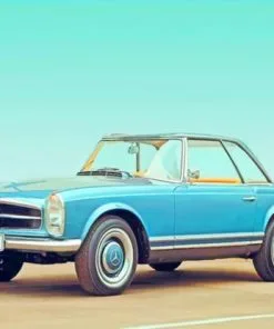 Blue Mercedes Benz Paint By Numbers