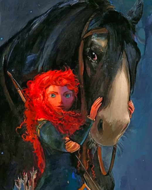 Merida And Horse Paint By Numbers