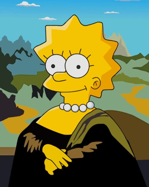 Mona Lisa Simpsons Paint By Numbers