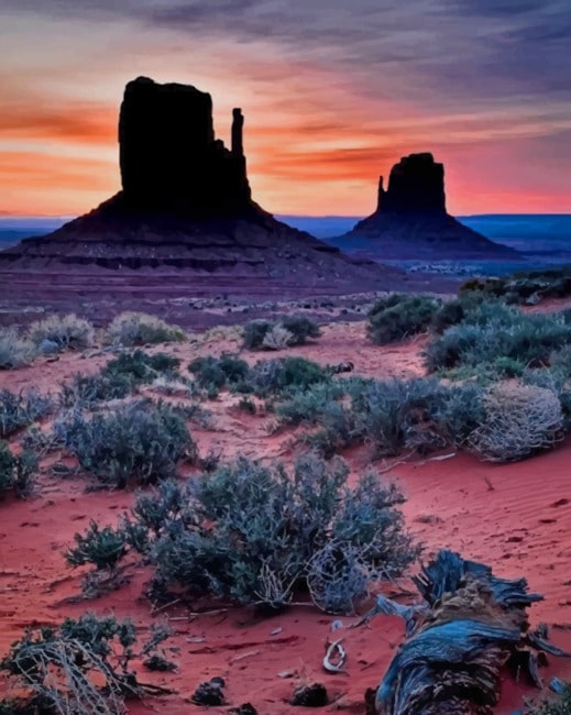Sunset Monument Valley Desert Paint By Numbers