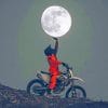 Motocross Moon Paint By Numbers