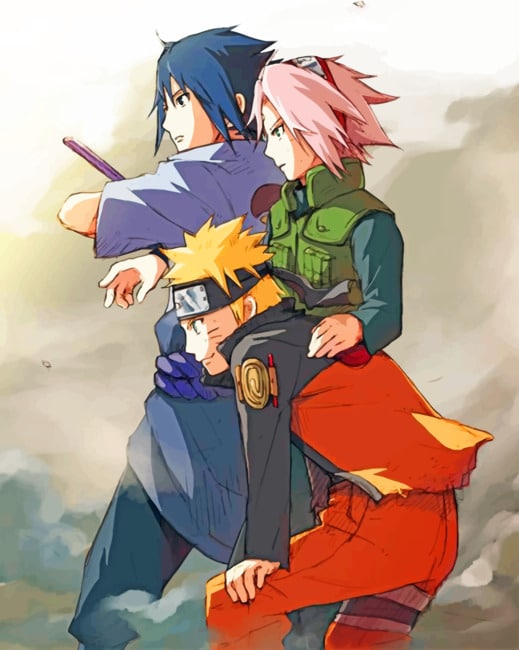 Naruto Sasuke And Sakura New Paint By Numbers Numeral Paint