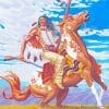 Native American On Horse Paint By Numbers