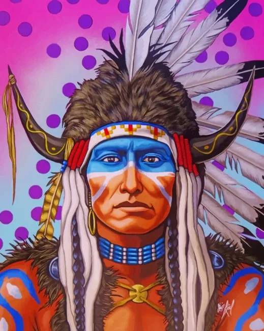 Native American Man Paint By Numbers