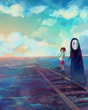 No Face And Chihiro paint by numbers
