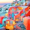 Oia Village Santorini paint by numbers