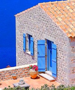 Old Stone House Croatia Beach Paint by numbers