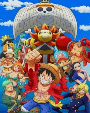 One Piece Manga Serie Paint By Numbers - Numeral Paint Kit