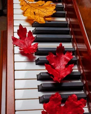 Piano And Leaves paint by numbers