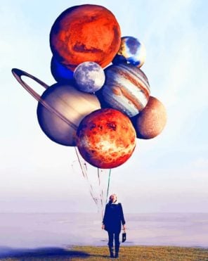 Planets Balloons paint by numbers