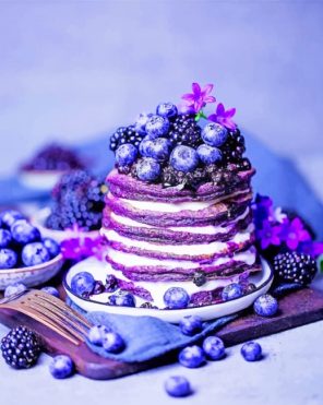 Purple Pancakes paint by numbers